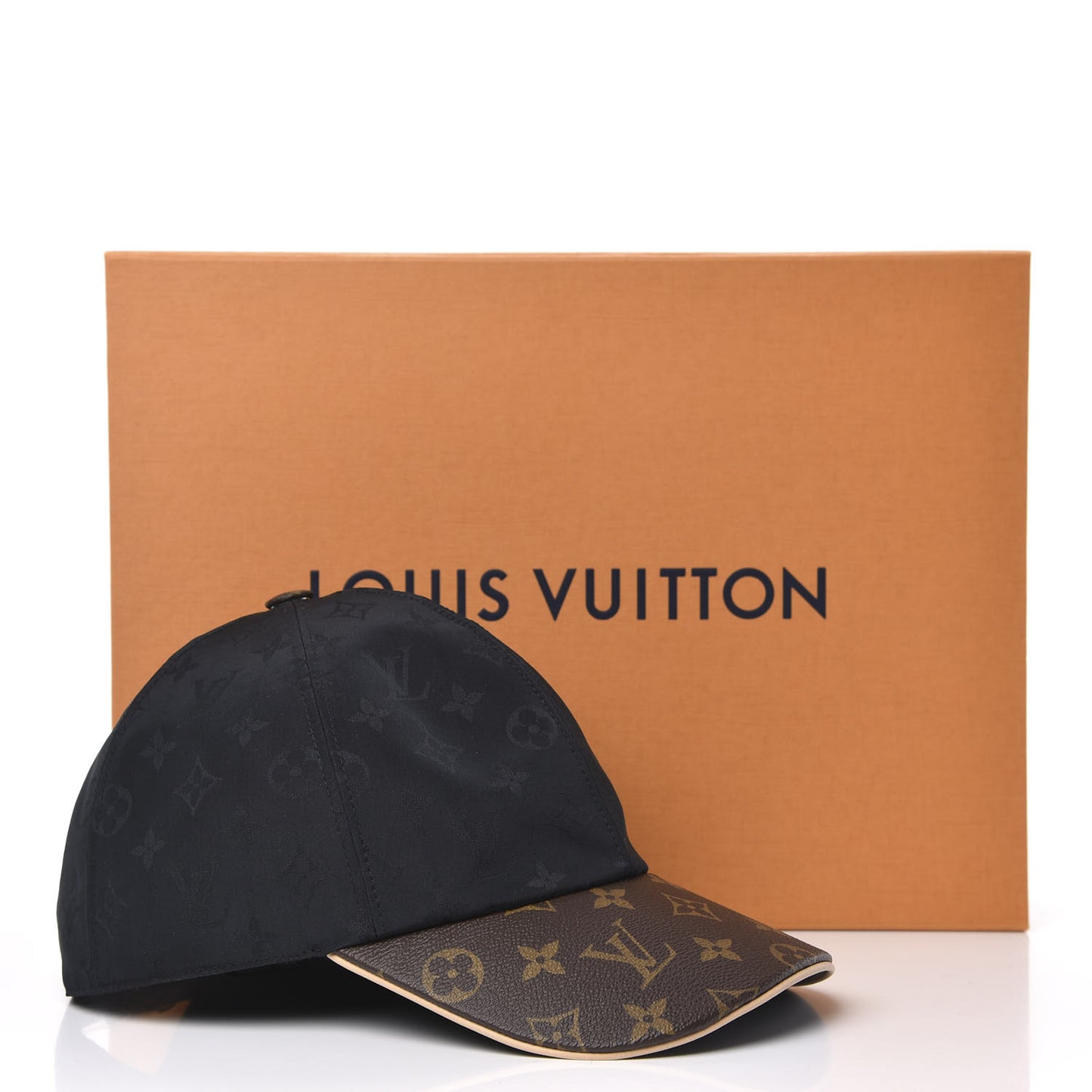 Polyester Silk Monogram LV Get Ready Cap L Black