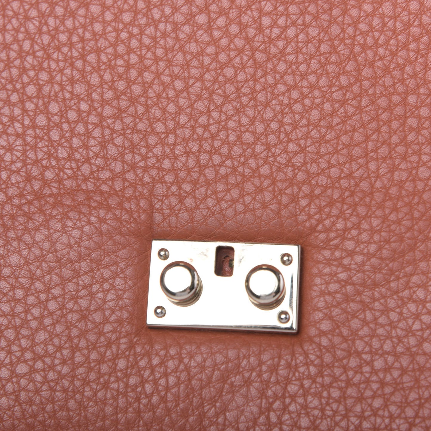 Pebbled Calfskin Monochrome Medium Glam Lock Rockstud Flap English Red