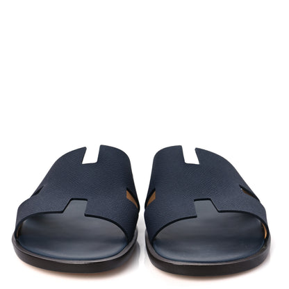 Hermes Epsom Mens Izmir Sandals 45 Marine 2 of 8