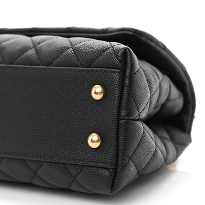 Chanel Caviar Lizard Embossed Quilted Mini Coco Handle Flap Black 18 of 20
