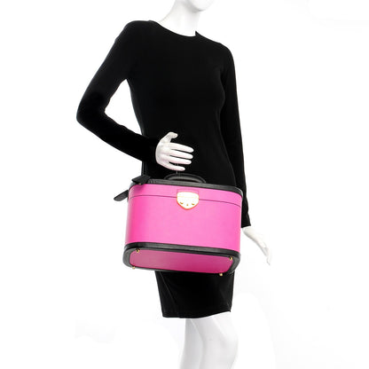 Prada Saffiano Cosmetic Train Case Fuxia 2 of 10