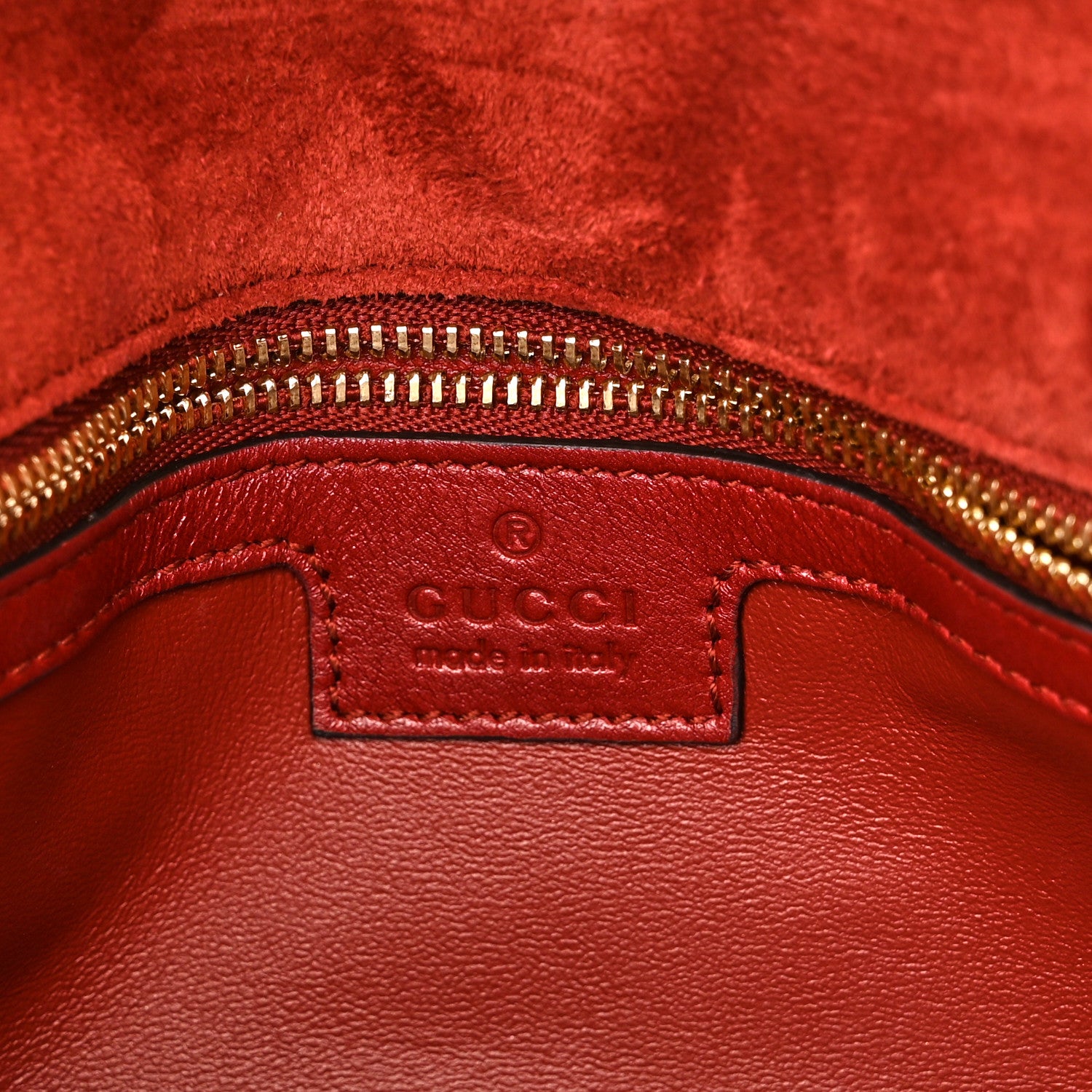 Gucci Suede Talco Roxy Calfskin Blondie Chain Shoulder Flap Bag Blondie Red 6 of 10