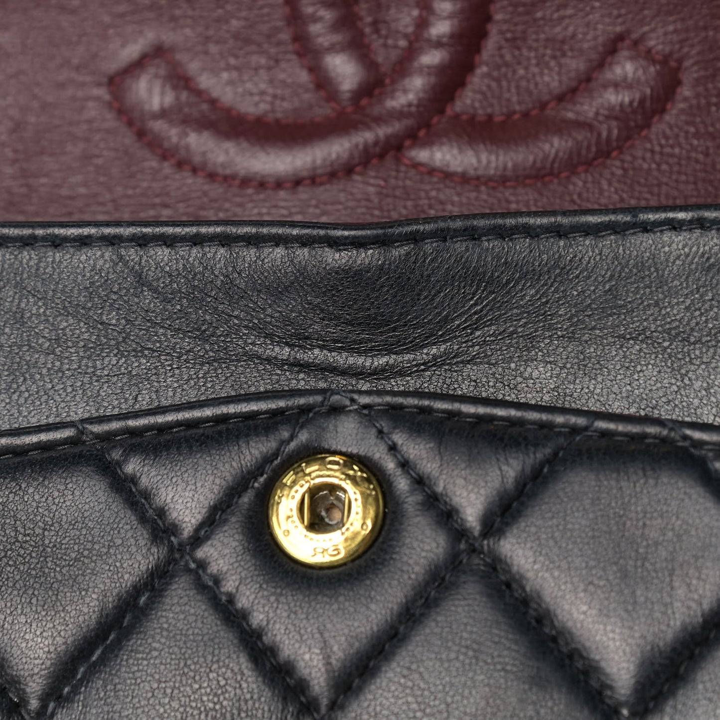 Lambskin Quilted Small Double Flap Black