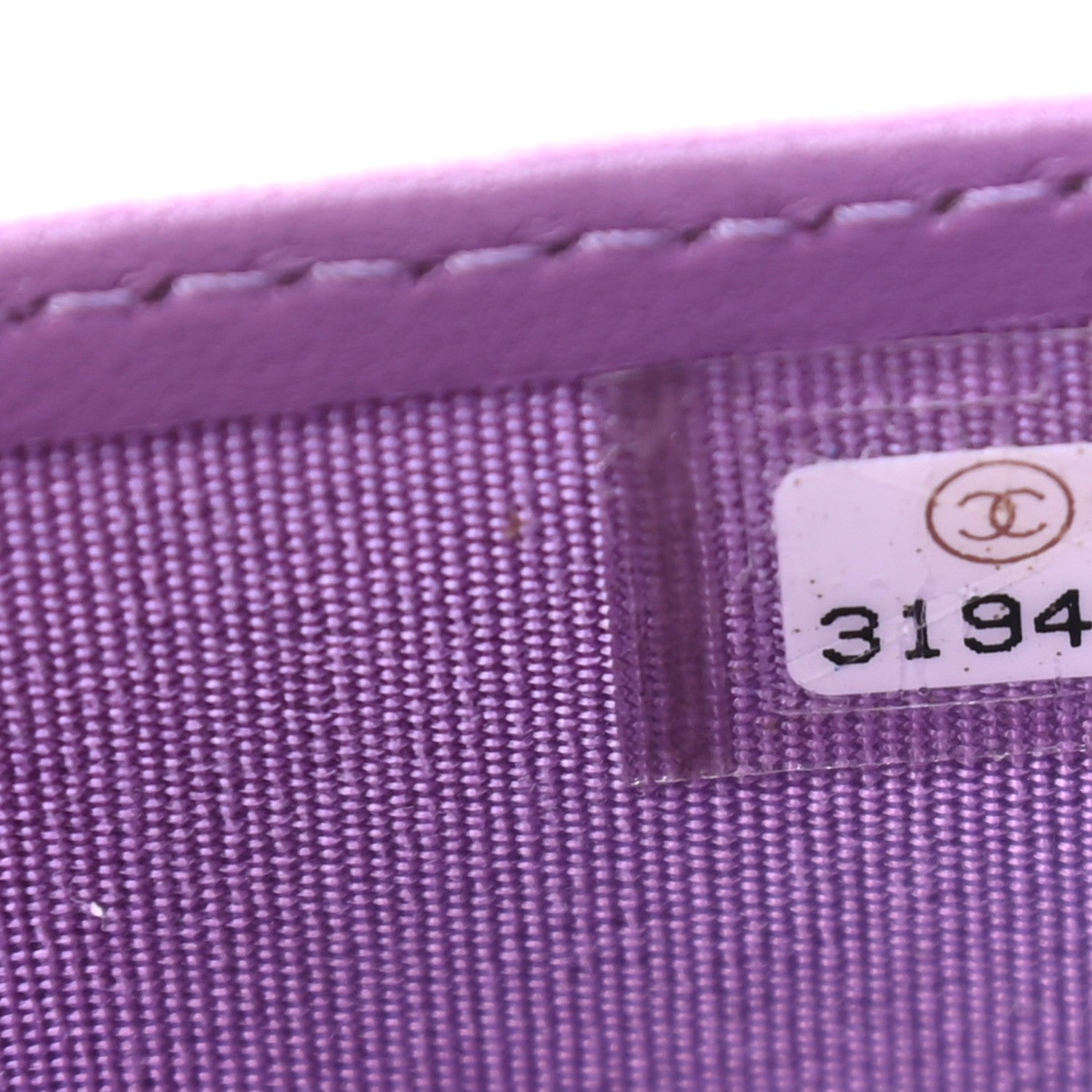 Chanel Lambskin Quilted Card Holder Purple 8 of 8