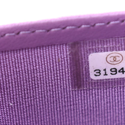 Chanel Lambskin Quilted Card Holder Purple 8 of 8