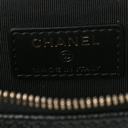 Chanel Caviar Quilted Small Handle With Care Vanity Case With Chain Black 6 of 7