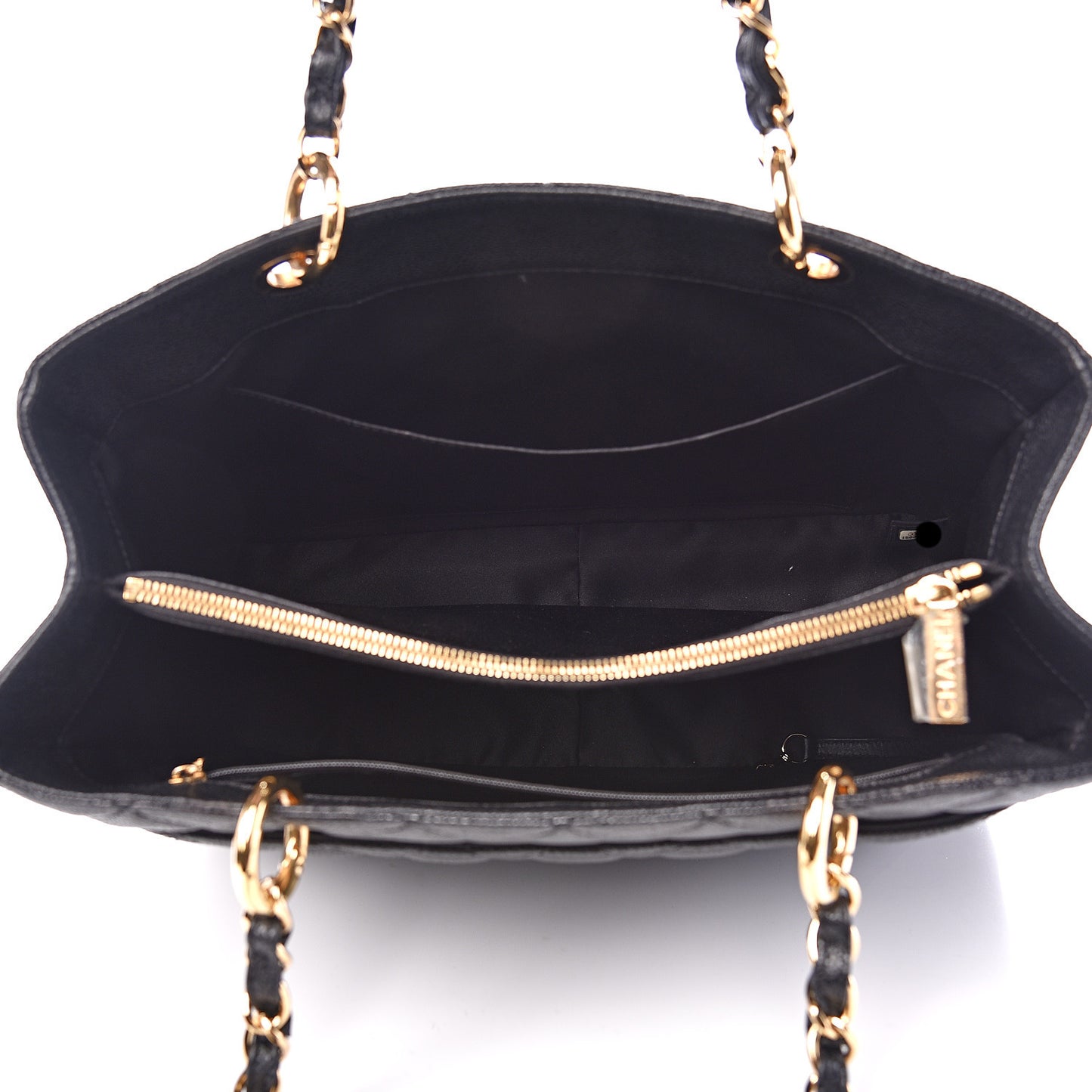 Caviar Quilted Grand Shopping Tote GST Black