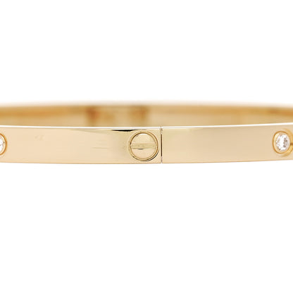 Cartier 18K Yellow Gold 6 Diamond Small LOVE Bracelet 18 4 of 8