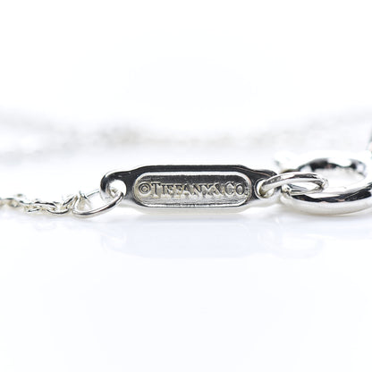 Tiffany Sterling Silver Notes I Love You Double Heart Pendant Necklace 5 of 7