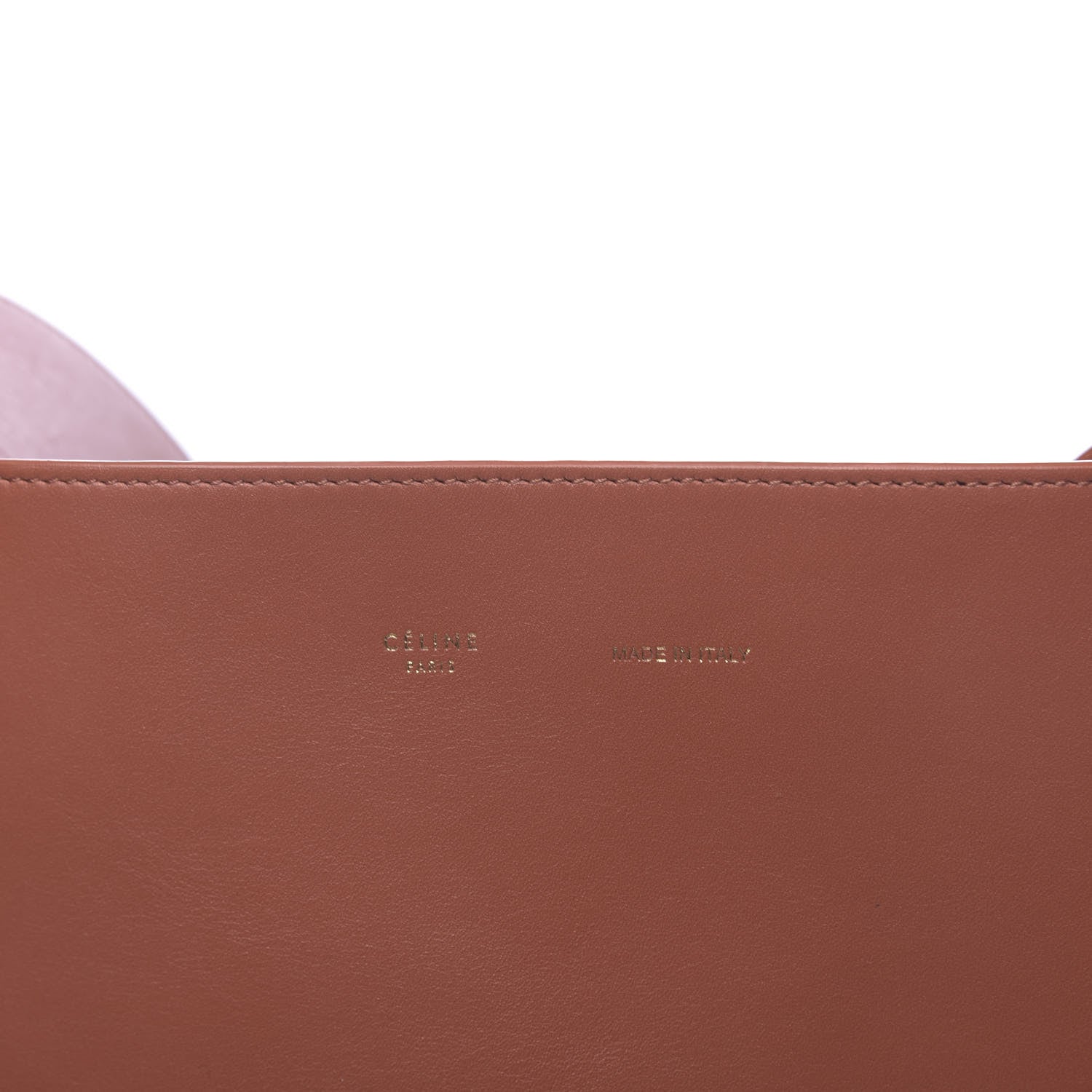 Celine Shiny Smooth Calfskin Felt Zebra Printed Small Twisted Cabas Chalk Brick 7 of 9