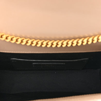 Saint Laurent Grain De Poudre Textured Mixed Matelasse Triquilt Small Monogram Satchel Dark Beige 6 of 10
