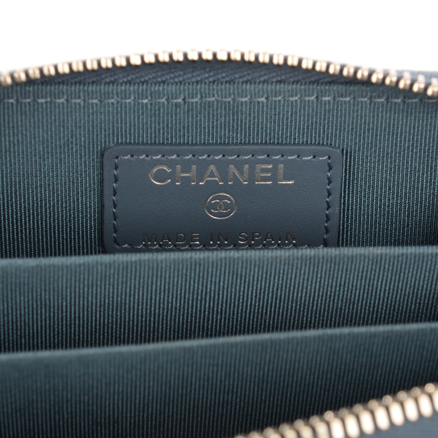 Chanel Caviar Quilted Zip Coin Purse Blue 6 of 7