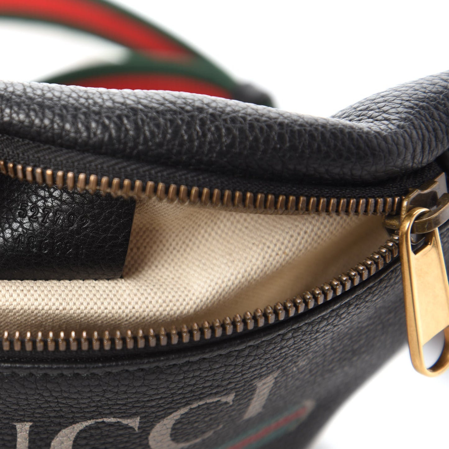Grained Calfskin Small Logo Belt Bag Black