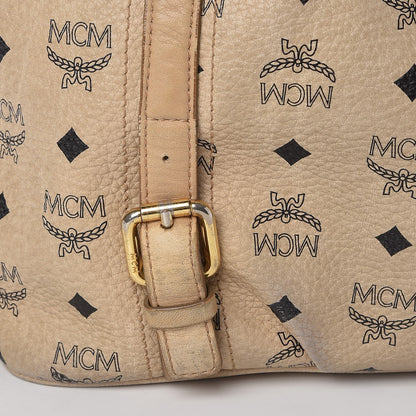 MCM Visetos Medium Essentials Shopper Tote Beige 21 of 28