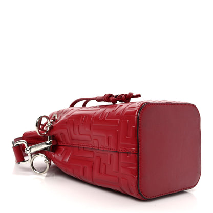 Fendi Vitello Liberty F is Fendi FF 1974 Embossed Mini Mon Tresor Bucket Bag Fragola 4 of 10