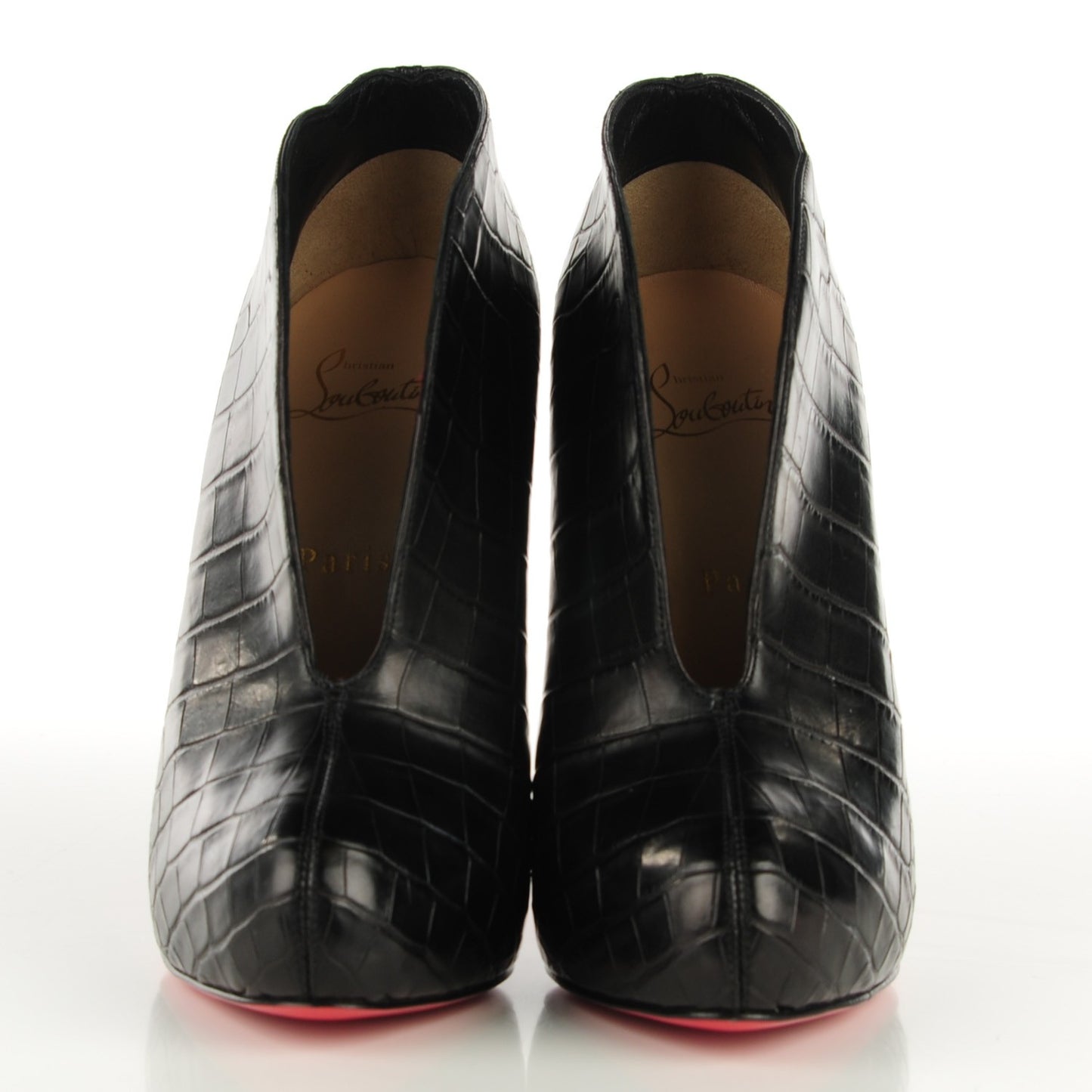 Matte Crocodile Fastissima 120 Booties 38.5 Black