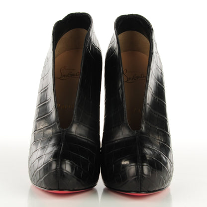 Christian Louboutin Matte Crocodile Fastissima 120 Booties 38.5 Black 2 of 7