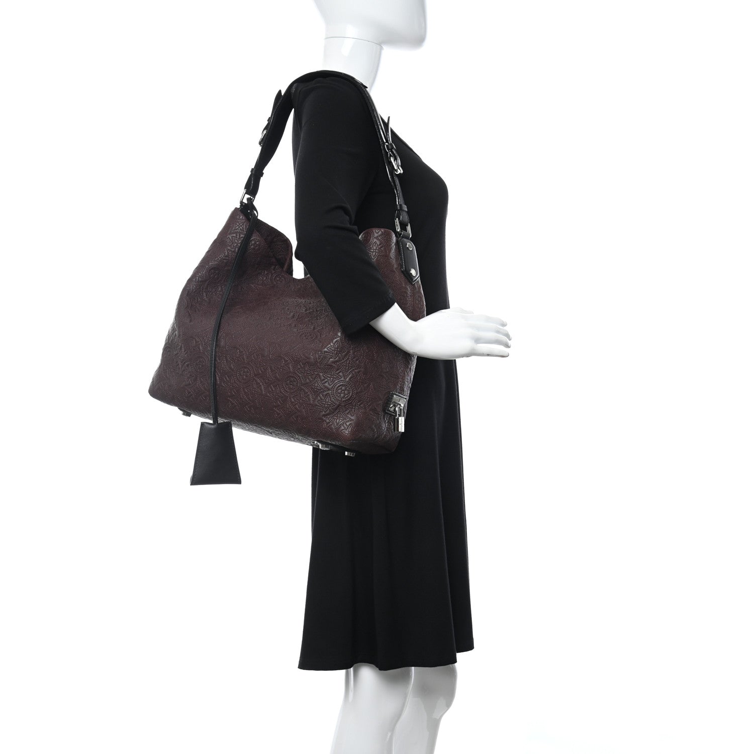 Louis Vuitton Monogram Lambskin Antheia Hobo PM Chocolat 2 of 8