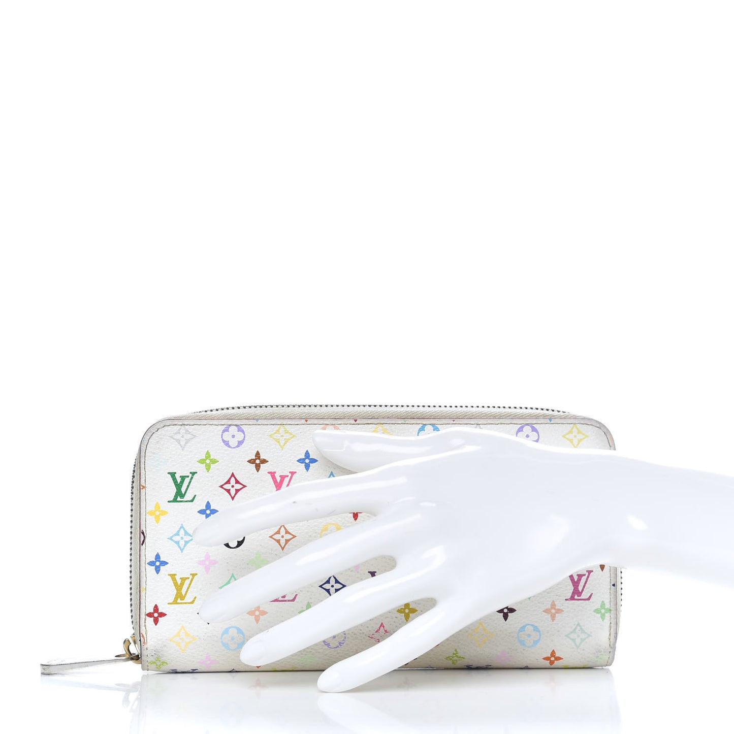 Monogram Multicolor Zippy Wallet White Litchi