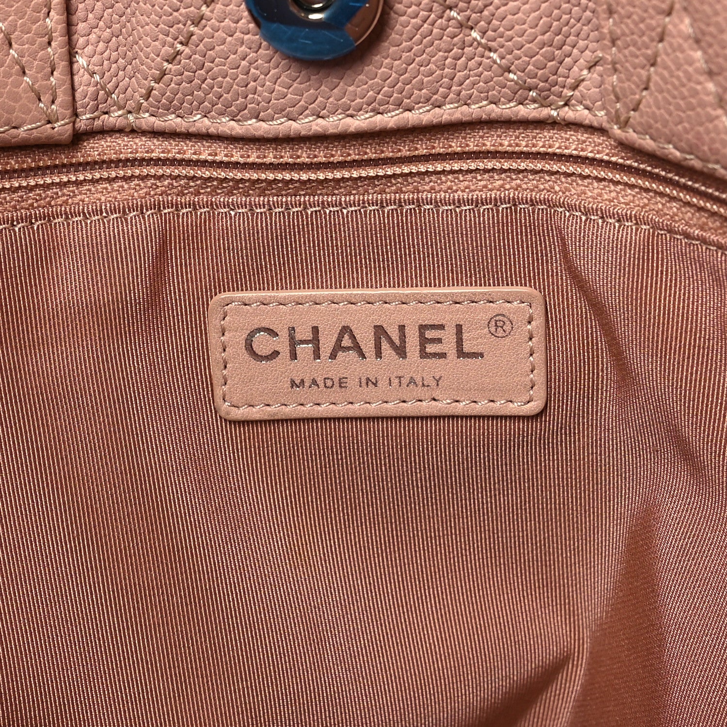 Chanel Caviar Quilted Shopping Tote Pink 6 of 11