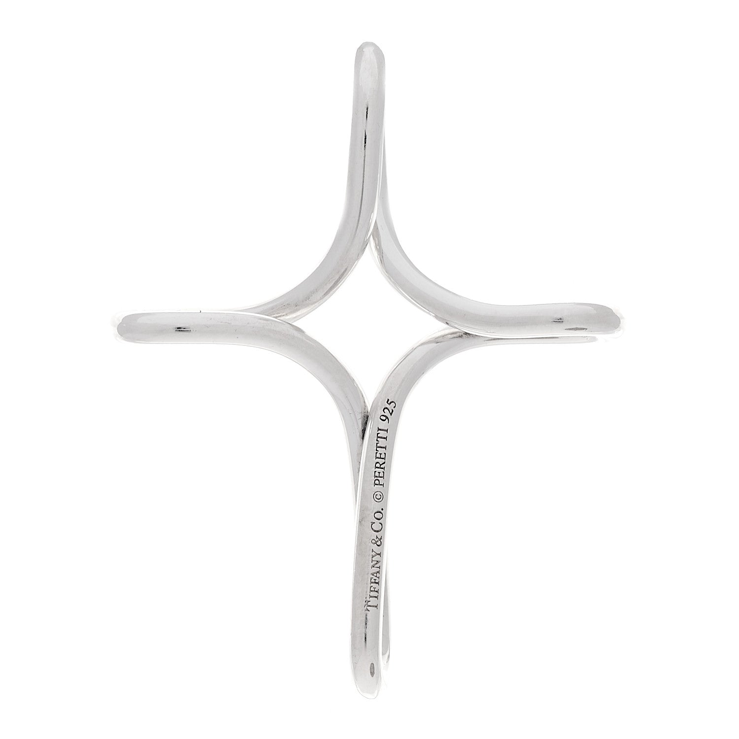 Tiffany Sterling Silver Elsa Peretti Infinity Cross Pendant 3 of 4