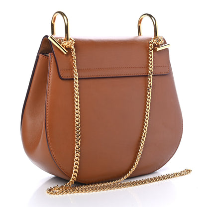 Chloe Suede Smooth Calfskin Mini Drew Shoulder Bag Caramel 2 of 4