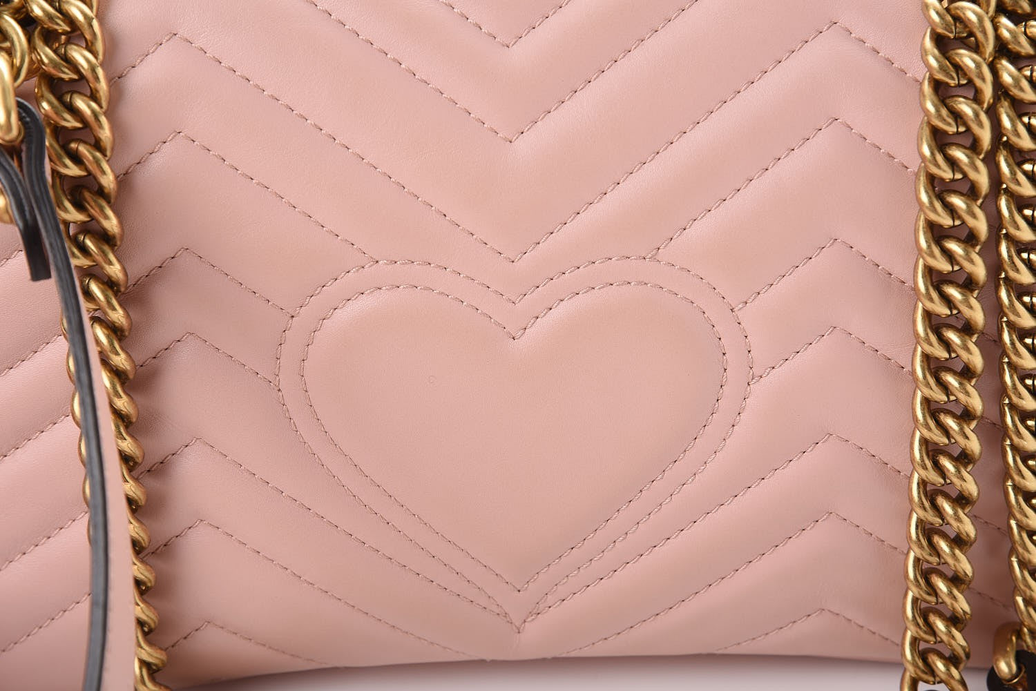 Gucci Calfskin Matelasse Small GG Marmont Shoulder Bag Perfect Pink 8 of 11