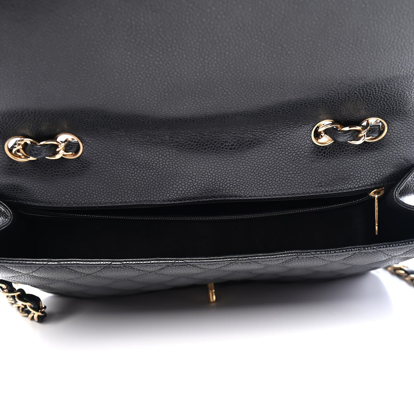 Caviar Quilted Jumbo Single Flap Black