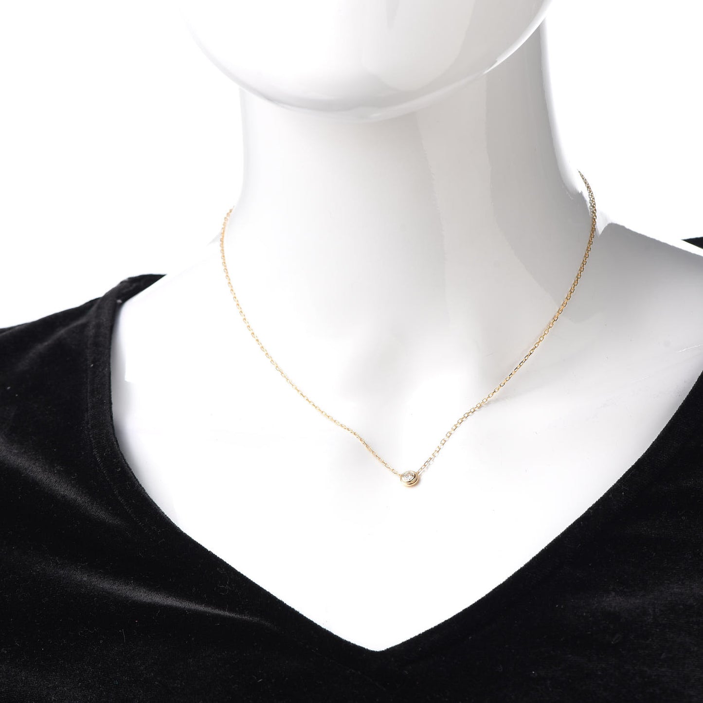 18K Yellow Gold Diamond LM D'Amour Pendant Necklace