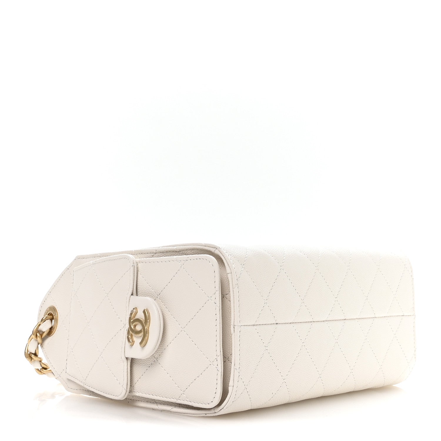 Chanel Caviar Quilted Mini Chanel 25 Handbag White 6 of 21