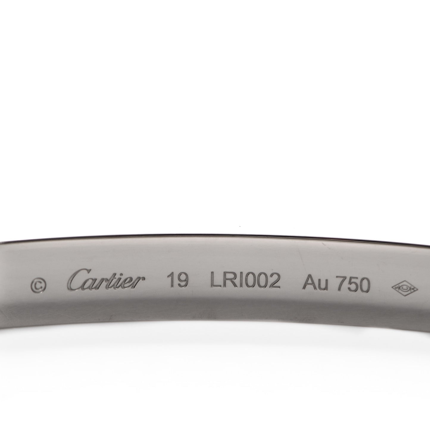 18K White Gold LOVE Bracelet 19