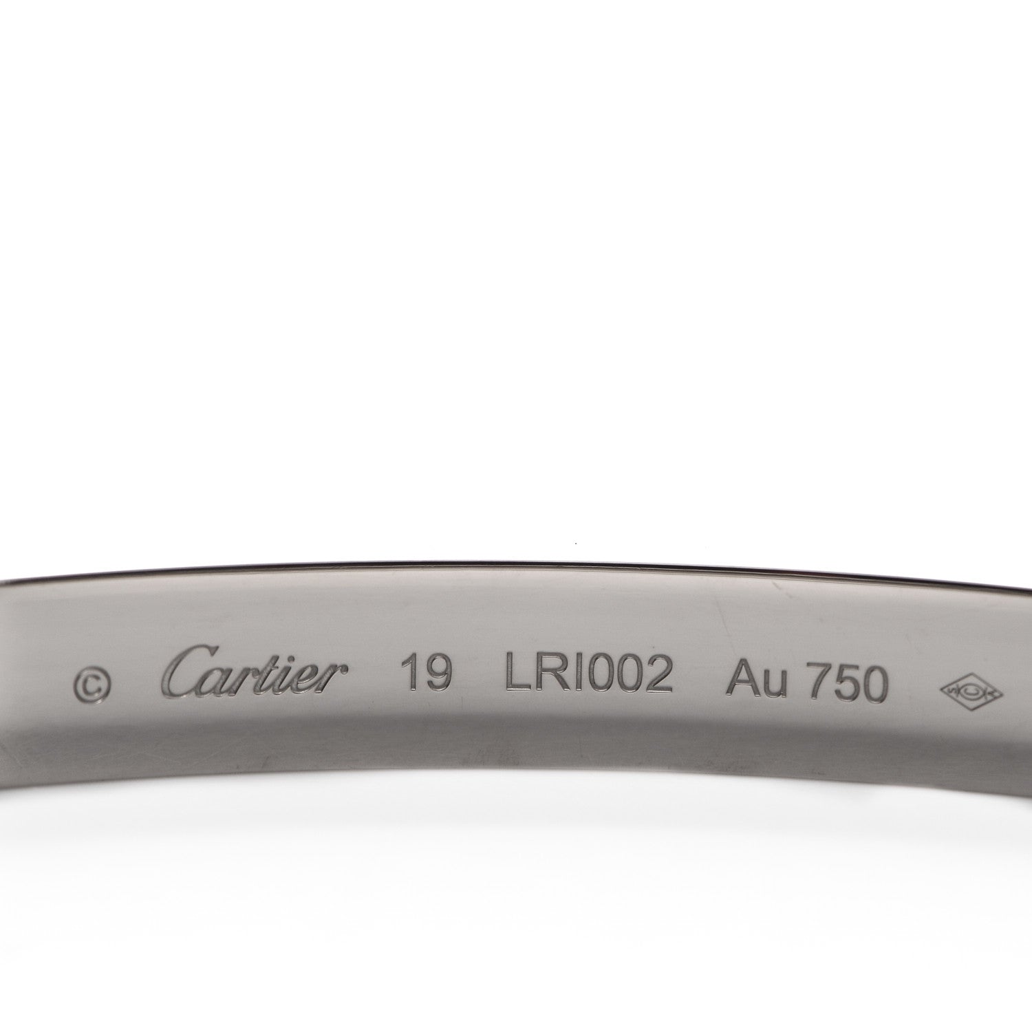 Cartier 18K White Gold LOVE Bracelet 19 4 of 5