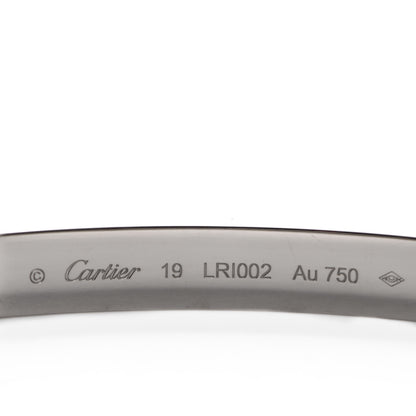 Cartier 18K White Gold LOVE Bracelet 19 4 of 5