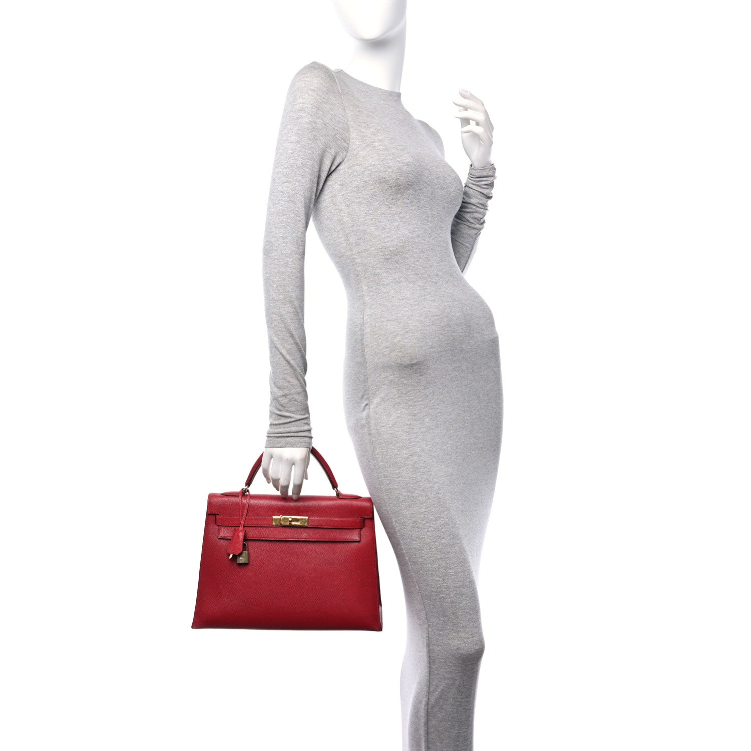 Hermes Courchevel Kelly Sellier 32 Rouge Vif 2 of 14