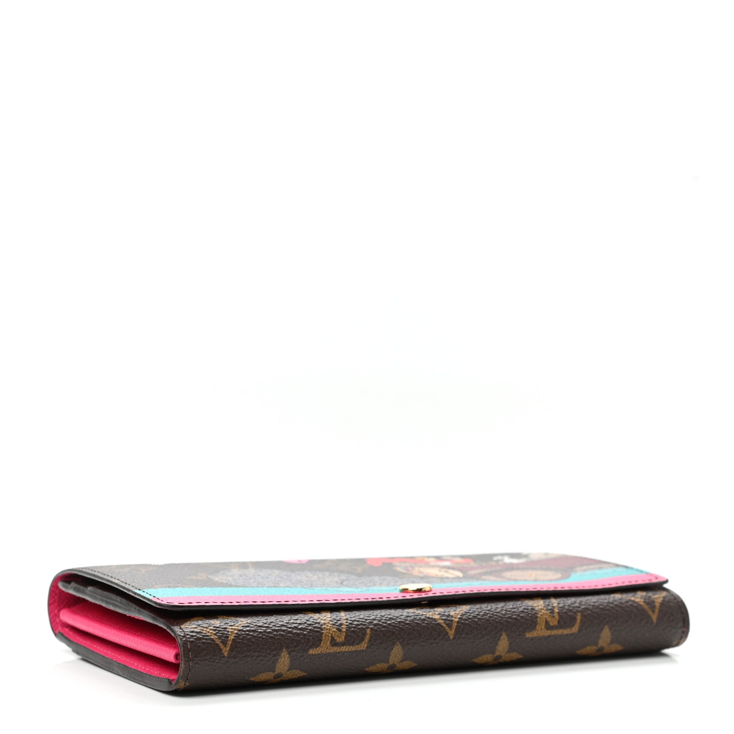 Louis Vuitton Monogram 2015 Christmas Animation Sarah Wallet Hibiscus 4 of 6