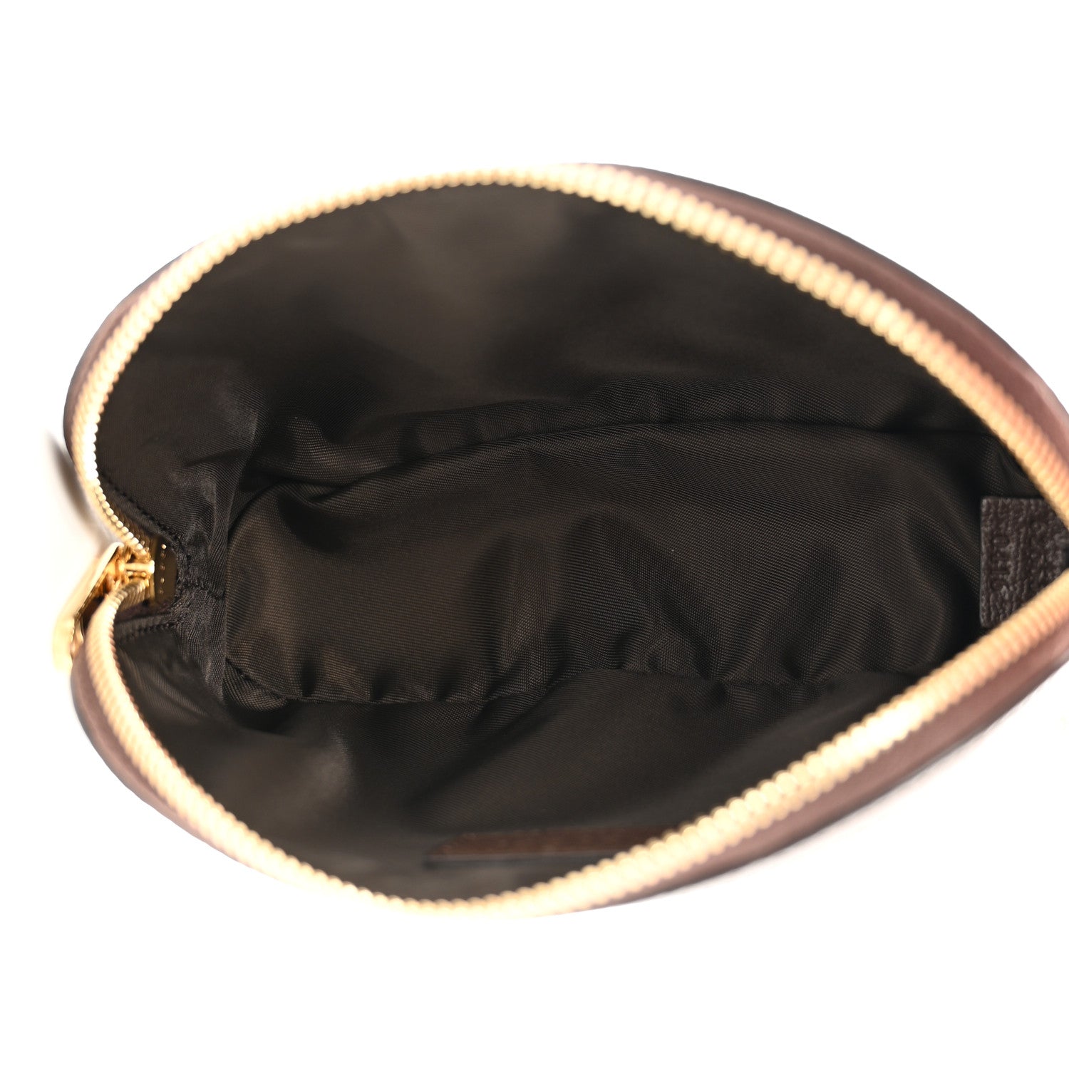 Gucci GG Supreme Monogram Textured Calfskin Web Medium Ophidia Cosmetic Case Beige Ebony New Acero 5 of 7