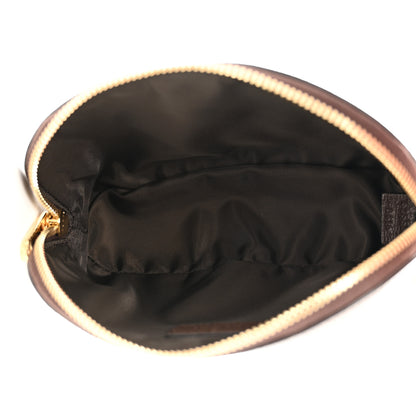 Gucci GG Supreme Monogram Textured Calfskin Web Medium Ophidia Cosmetic Case Beige Ebony New Acero 5 of 7