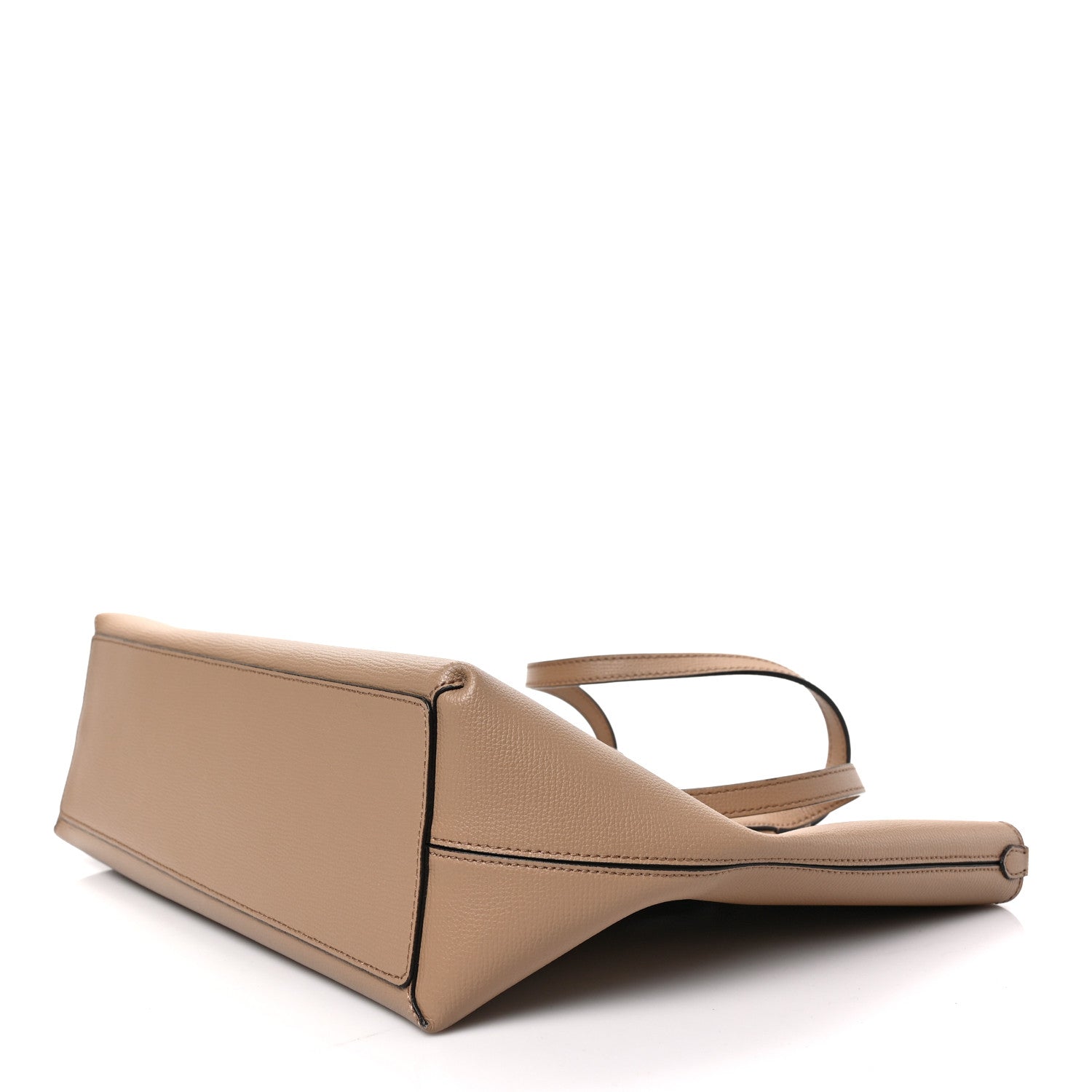 Burberry Grainy Calfskin Haymarket Check Medium Reversible Tote Camel 10 of 18