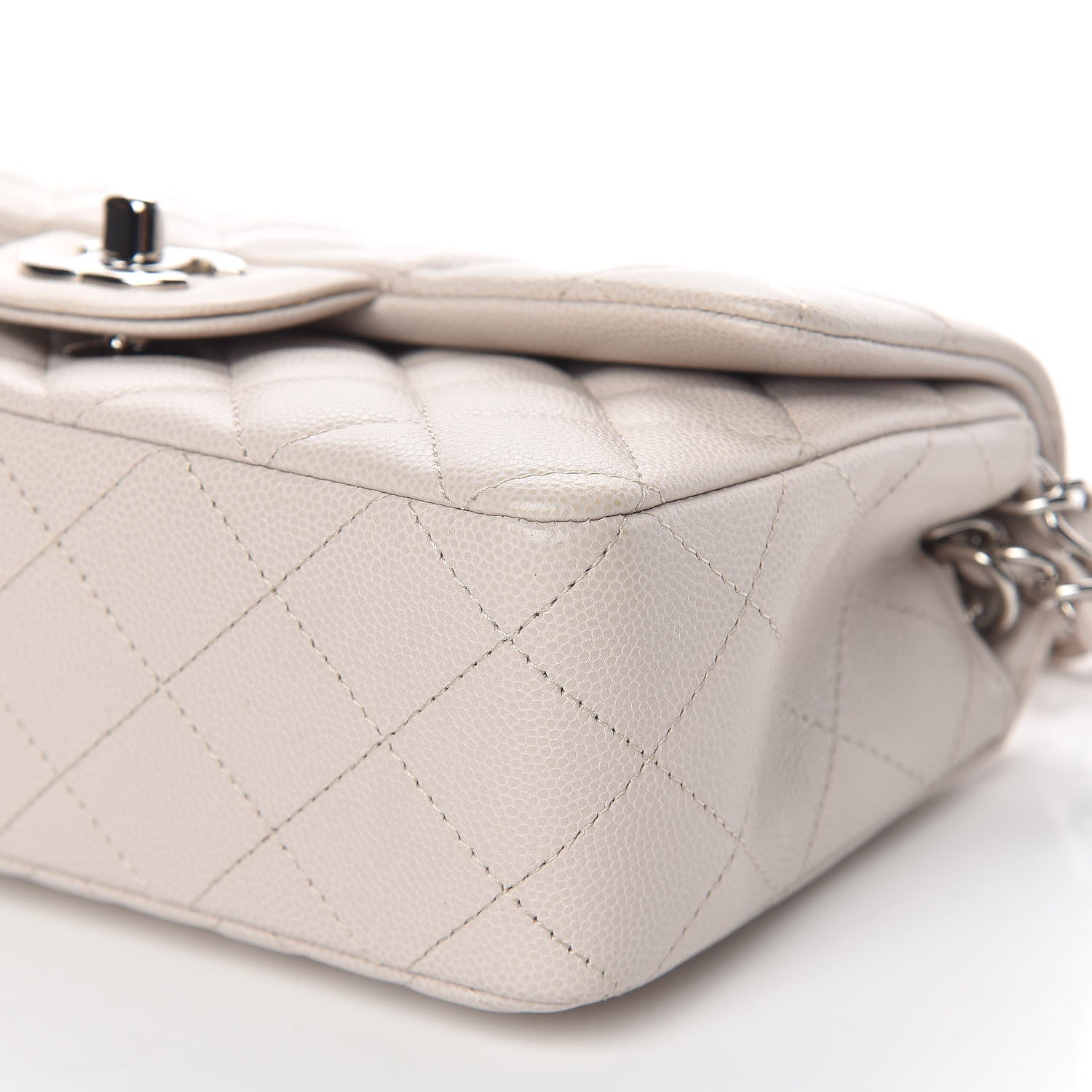 Chanel Caviar Quilted Mini Rectangular Flap Ivory 7 of 11