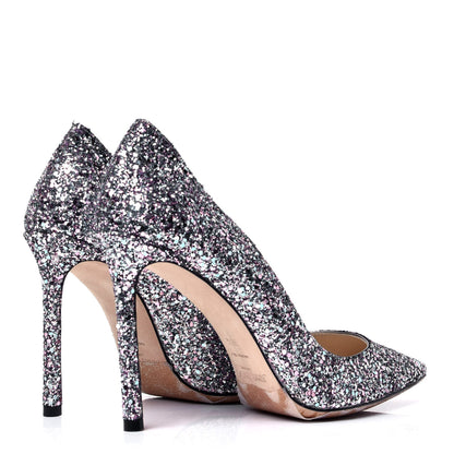 Jimmy Choo Glitter Pointy Toe Romy 100 Pumps 38.5 3 of 6