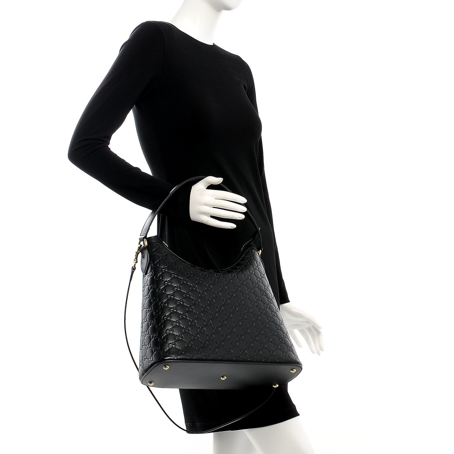 Guccissima Linea A Hobo Black