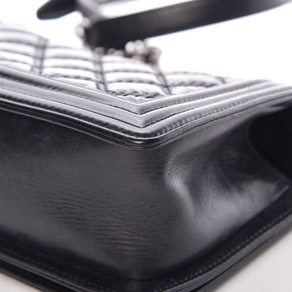 Chanel Calfskin Double Stitch Medium Boy Flap Black 11 of 15