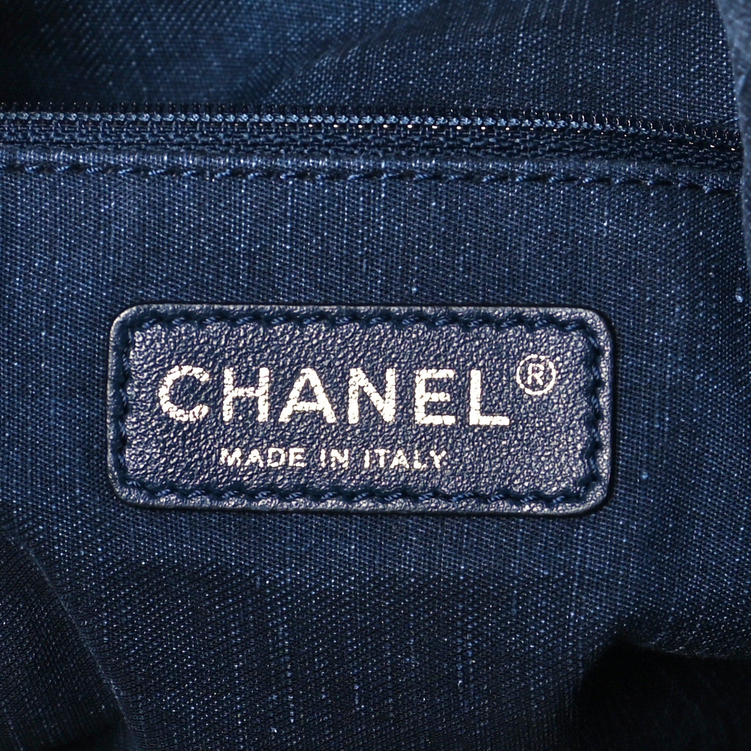Chanel Denim Medallion Quilted Drawstring Bag Blue 8 of 13