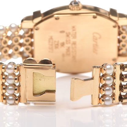 Cartier 18K Yellow Gold Diamond Pearl 26mm Tortue Chinoise Quartz Watch 6 of 7
