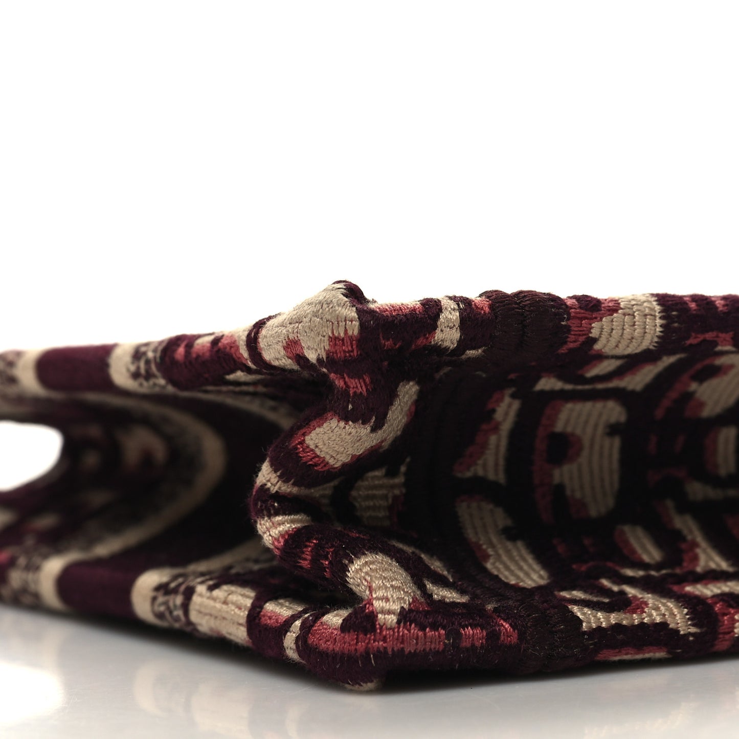 Oblique Mini Book Tote Burgundy Multicolor