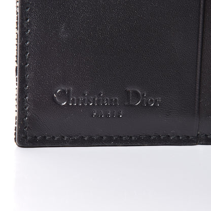 Christian Dior Monogram Compact Saddle Wallet Black 7 of 9