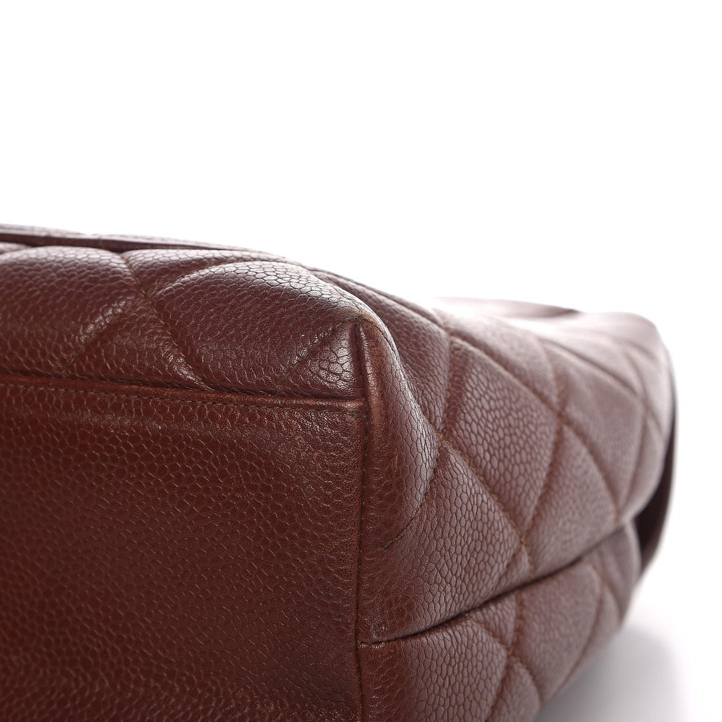 Caviar Quilted Jumbo Kelly Flap Brown