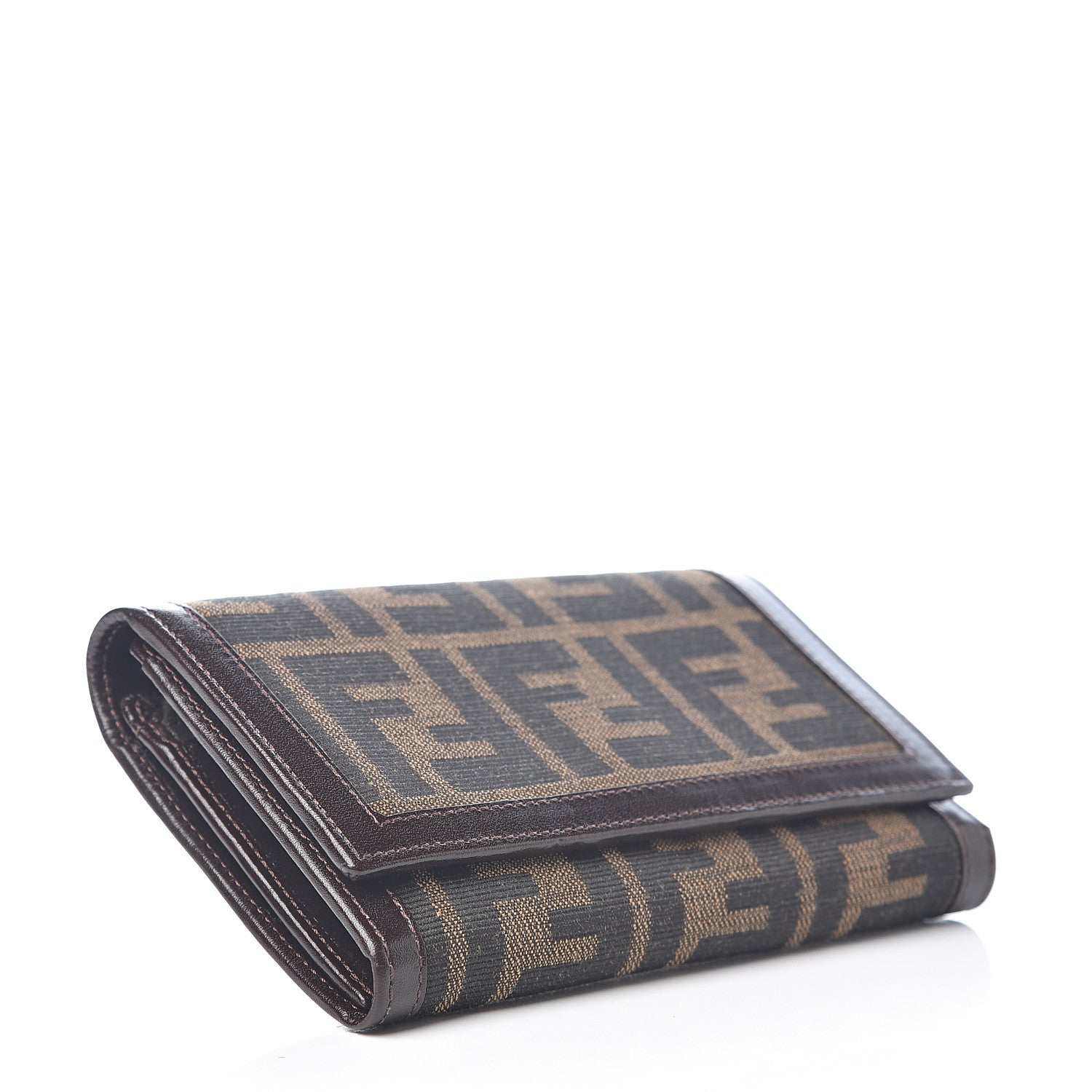 Fendi Zucca Compact Wallet Tobacco 3 of 5
