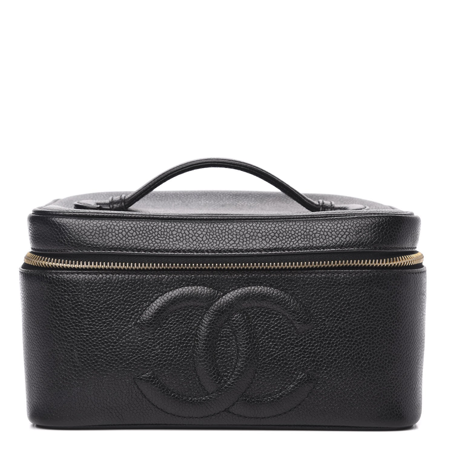 Chanel Caviar Vanity Cosmetic Case Black 1 of 10