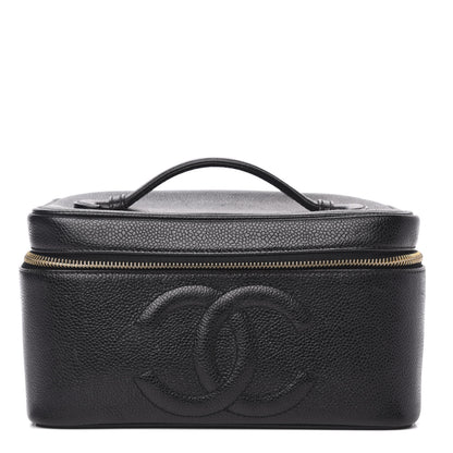 Chanel Caviar Vanity Cosmetic Case Black 1 of 10